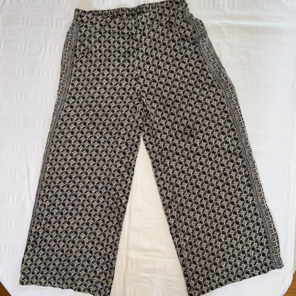 MAX STUDIO | Ankle Palazzo Pants Pull On Elastic Back Waist 30”x24” - Picture 3 of 14